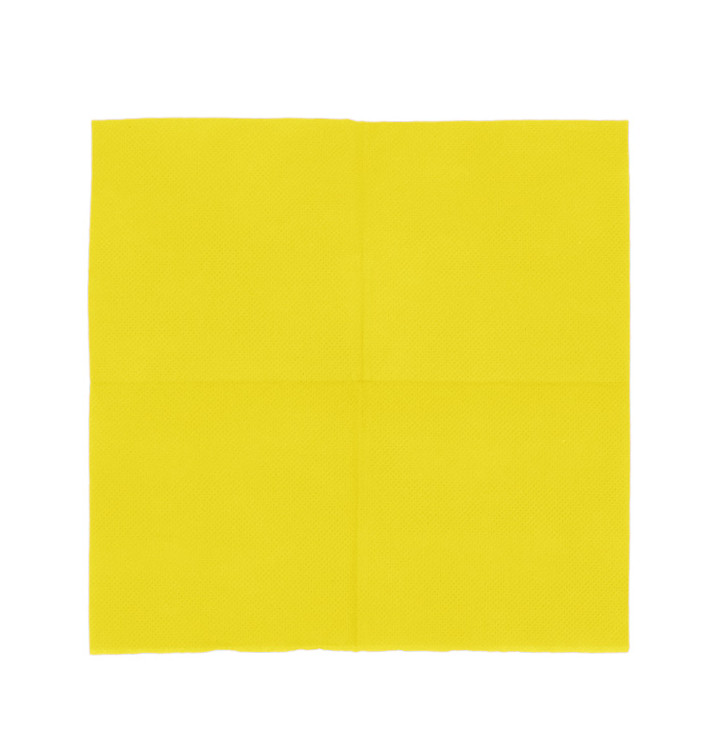 Serviette en Papier Micro Point 20x20cm Jaune (100 Utés) Serviette en Papier Micro Point 20x20cm Jaune (100 Utés)