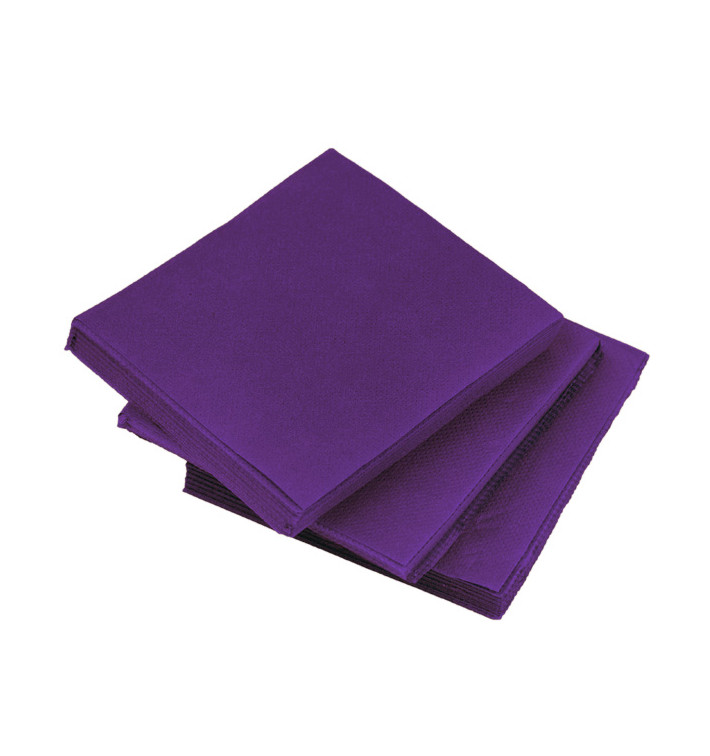 Serviette en Papier Micro Point 20x20cm Violet (100 Utés) Serviette en Papier Micro Point 20x20cm Violet (100 Utés)