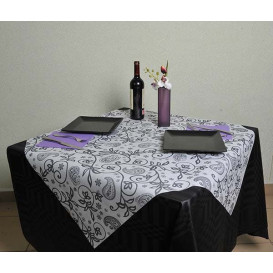 Nappe PP Non-Tissé Blanc "Cachemire"120x120cm (150 Utés)