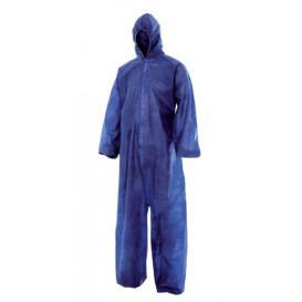 Combinaison TNT PP Capuche et Fermeture Eclair Taille XXL Bleu (50 Utés)