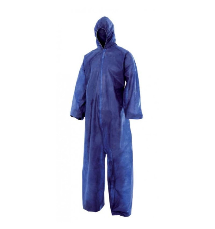 Combinaison TNT PP Capuche et Fermeture Eclair Taille XXL Bleu (50 Utés) Combinaison TNT PP Capuche et Fermeture Eclair Taille XXL Bleu (50 Utés)