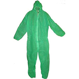Combinaison TNT PP Capuche et Fermeture Eclair Taille XXL Vert (1 Uté)