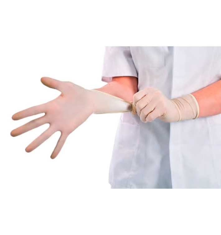 Gants en Latex sans Poudre Blanc Taille S (100 Utés) Gants en Latex sans Poudre Blanc Taille S (100 Utés)
