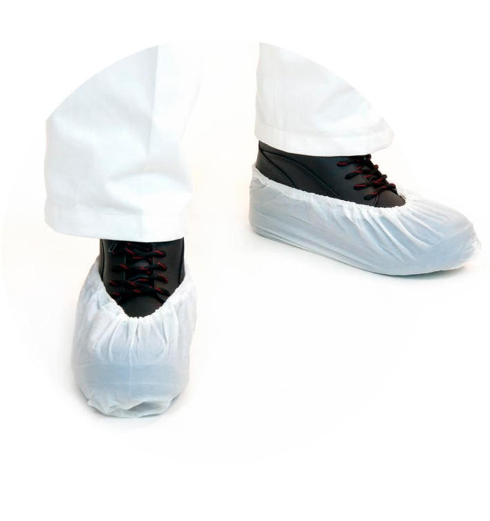 Surchaussures Polyéthylène CPE 40 Microns Blanc (100 Utés) Surchaussures Polyéthylène CPE 40 Microns Blanc (100 Utés)
