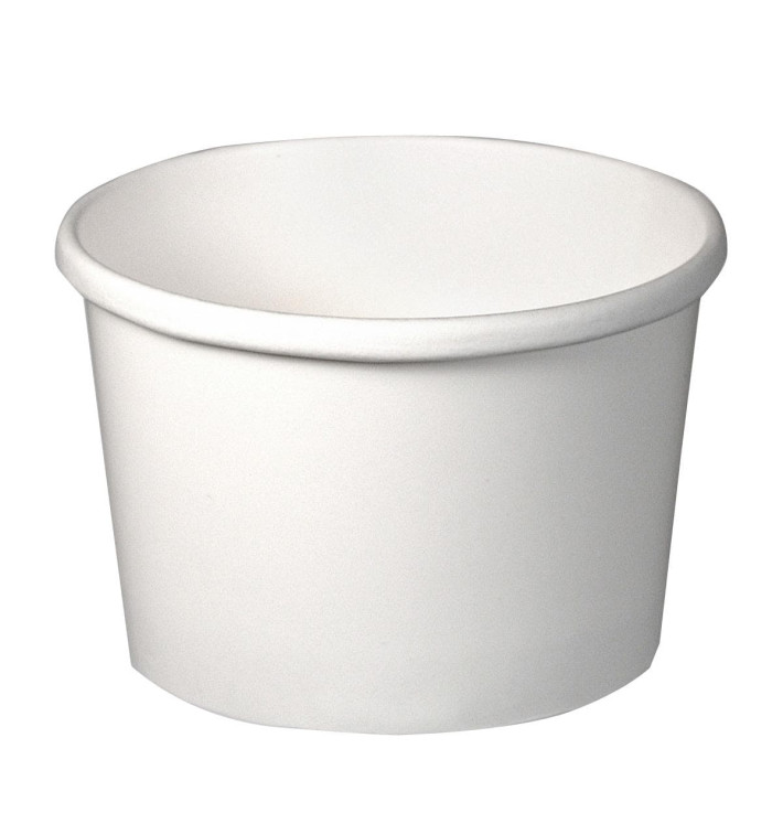 Pot en Carton Blanc 8Oz/273ml Ø9,1cm (25 Unités) Pot en Carton Blanc 8Oz/273ml Ø9,1cm (25 Unités)