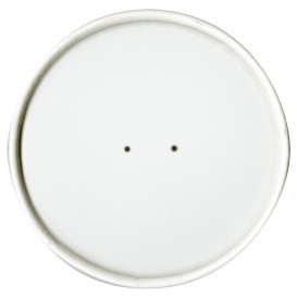 Couvercle Plat en Papier Blanc Ø11,7cm (25 Unités)