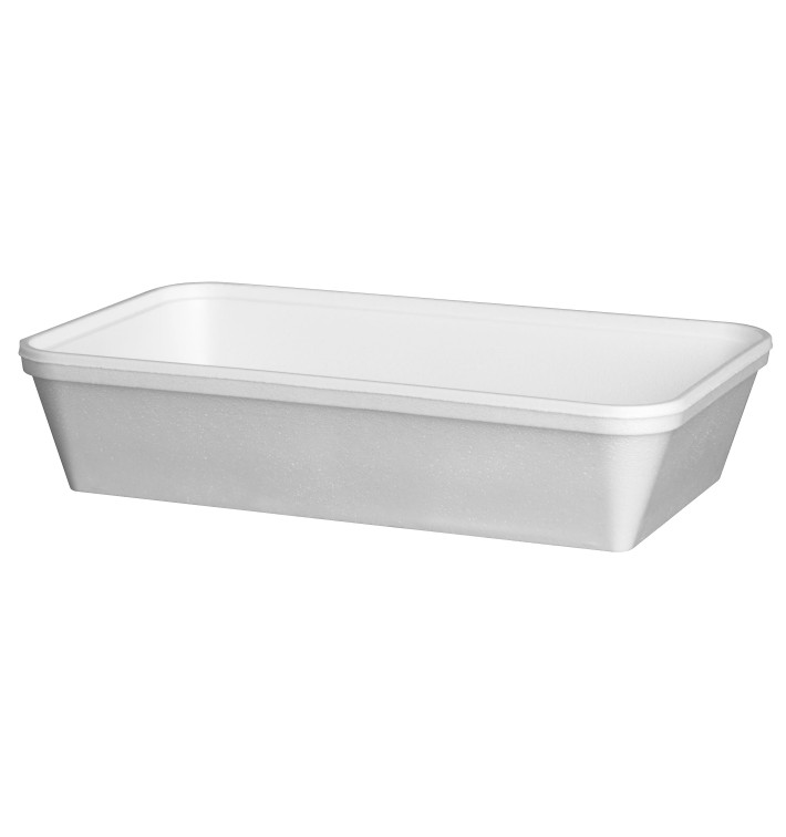 Barquette Rectangulaire en Foam Blanc 970ml (25 Unités) Barquette Rectangulaire en Foam Blanc 970ml (25 Unités)