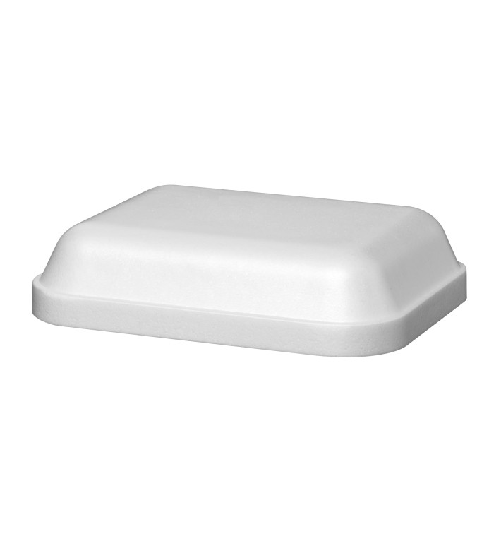Couvercle pour Barquette Rectangulaire Foam Blanc 430ml (25 Unités) Couvercle pour Barquette Rectangulaire Foam Blanc 430ml (25 Unités)
