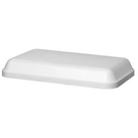 Couvercle pour Barquette Rectangulaire Foam Blanc 970ml (25 Unités)