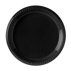 Assiette Plastique Party PS Plate Noir Ø260mm (25 Unités)