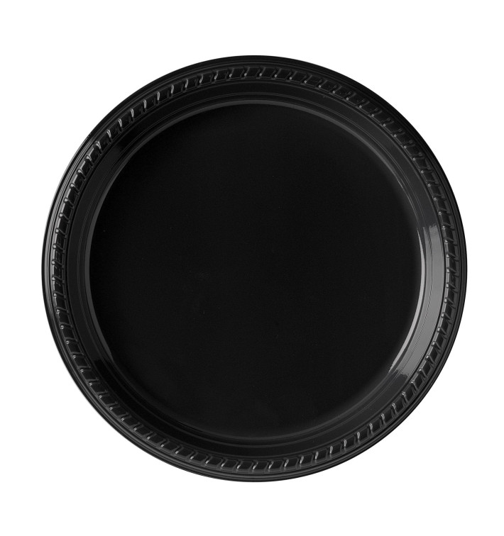 Assiette Plastique Party PS Plate Noir Ø260mm (25 Unités) Assiette Plastique Party PS Plate Noir Ø260mm (25 Unités)