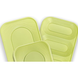 Assiette Plastique PP "X-Table" Citron vert 230mm (120 Utés)