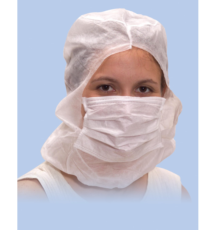 Charlotte intégrale avec Masque de 3 Couches Blanches (100 Utés) Charlotte intégrale avec Masque de 3 Couches Blanches (100 Utés)