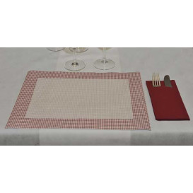 Set de Table papier 30x40cm "Patte d'Oie" Bordeaux 50g (2500 Utés)