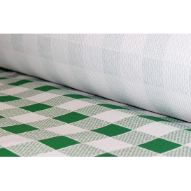 Nappe en papier en Rouleau Carré vert 1x100m 40g (6 Unités)