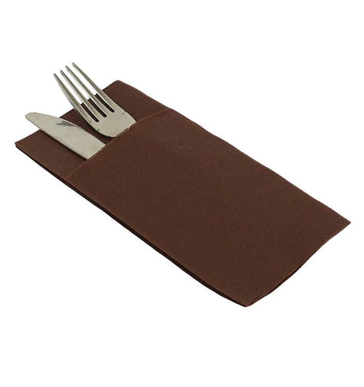 Serviette Kangourou en Airlaid Marron 40x40cm (30 Unités) Serviette Kangourou en Airlaid Marron 40x40cm (30 Unités)