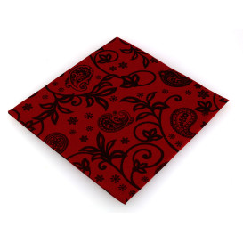 Serviette Airlaid Bordeaux "Cachemire" 40x40cm (600 Utés)