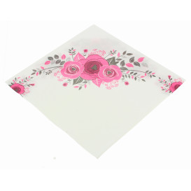 Serviette en Airlaid "Bouquet" 40x40cm (50 Unités)