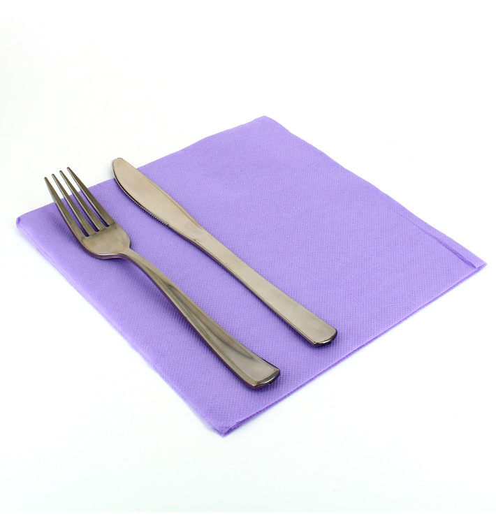 Serviette en Airlaid Lilas 40x40cm (600 Unités)