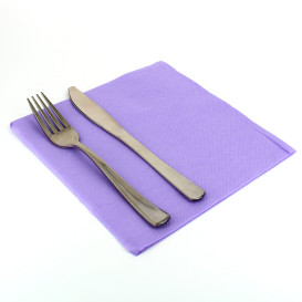Serviette en Airlaid Lilas 40x40cm (50 Unités)