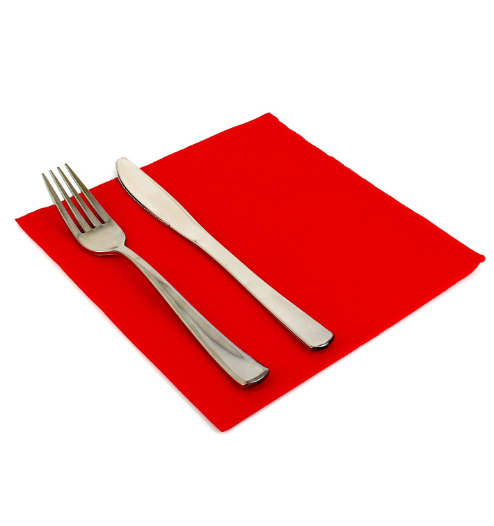 Serviette Papier Rouge 2E Molletonnée 33x33cm (50 Unités) Serviette Papier Rouge 2E Molletonnée 33x33cm (50 Unités)