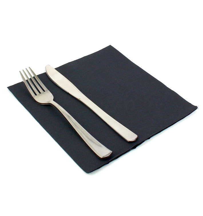 Serviette Papier Noir 2E Molletonnée 33x33cm (50 Unités) Serviette Papier Noir 2E Molletonnée 33x33cm (50 Unités)