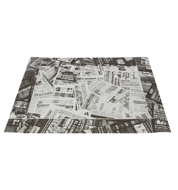 Set de Table papier 30x40cm "Presse" Noir 50g (2500 Utés) Set de Table papier 30x40cm "Presse" Noir 50g (2500 Utés)