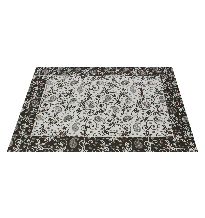 Set de Table papier 30x40cm "Cachemire" Noir 50g (500 Utés) Set de Table papier 30x40cm "Cachemire" Noir 50g (500 Utés)
