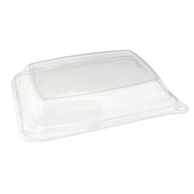 Couvercle PET pour Plateau Canne à Sucre 20x14cm (50 Utés)