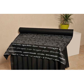 Nappe Rouleau PP Non Tissé Noir "Bon Appetit" 1,2x50m 50g (1 Uté)