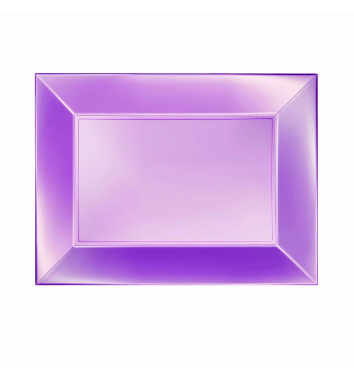 Plateau Plastique Violet Nice Pearl PP 280x190mm (240 Utés) Plateau Plastique Violet Nice Pearl PP 280x190mm (240 Utés)