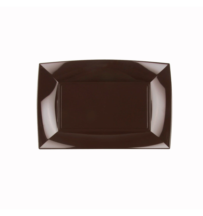 Plateau Plastique Marron Nice PP 280x190mm (12 Utés) Plateau Plastique Marron Nice PP 280x190mm (12 Utés)