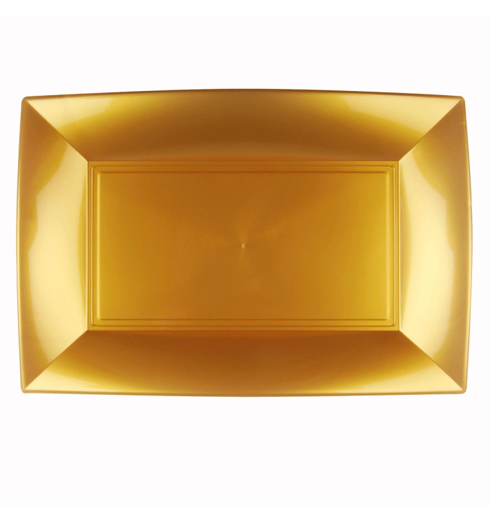 Plateau Plastique Doré Nice PP 345x230mm (6 Utés) Plateau Plastique Doré Nice PP 345x230mm (6 Utés)