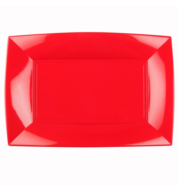Plateau Plastique Rouge Nice PP 345x230mm (60 Utés) Plateau Plastique Rouge Nice PP 345x230mm (60 Utés)