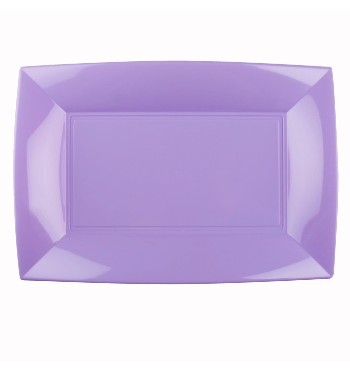 Plateau Plastique Lilas Nice PP 345x230mm (6 Utés)