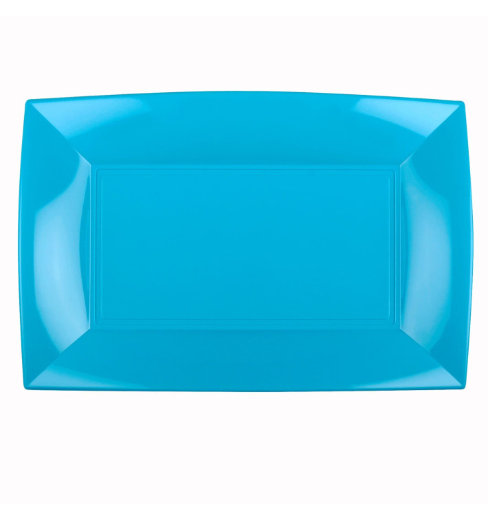 Plateau Plastique Turquoise Nice PP 345x230mm (60 Utés) Plateau Plastique Turquoise Nice PP 345x230mm (60 Utés)