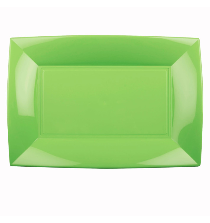 Plateau Plastique Vert citron Nice PP 345x230mm (6 Utés) Plateau Plastique Vert citron Nice PP 345x230mm (6 Utés)