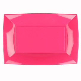 Plateau Plastique Fuchsia Nice PP 345x230mm (60 Utés)