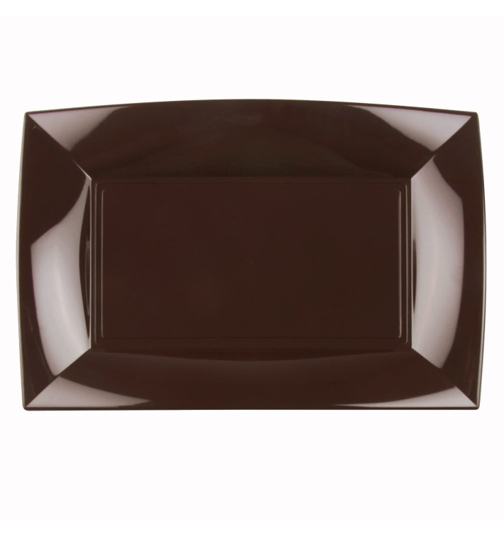 Plateau Plastique Marron Nice PP 345x230mm (60 Utés) Plateau Plastique Marron Nice PP 345x230mm (60 Utés)