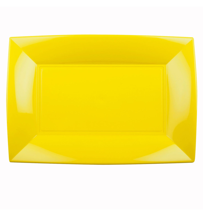 Plateau Plastique Jaune Nice PP 345x230mm (6 Utés) Plateau Plastique Jaune Nice PP 345x230mm (6 Utés)