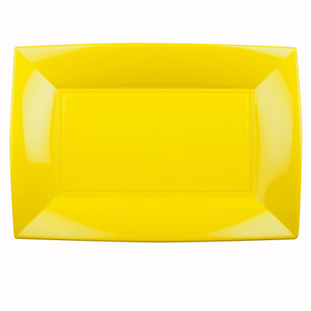 Plateau Plastique Jaune Nice PP 345x230mm (60 Utés)