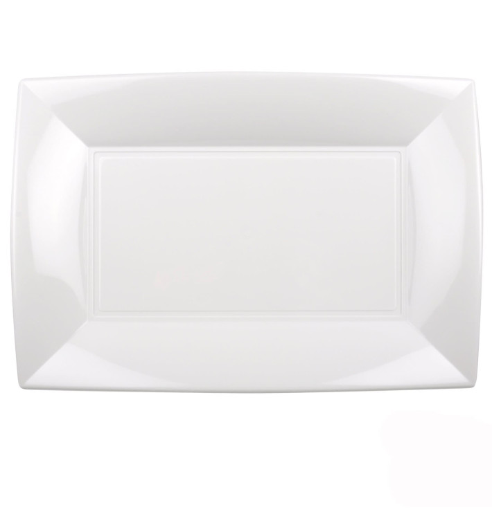 Plateau Plastique Blanc Nice PP 345x230mm (6 Utés) Plateau Plastique Blanc Nice PP 345x230mm (6 Utés)
