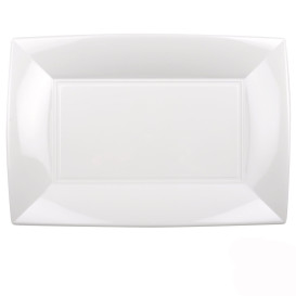 Plateau Plastique Blanc Nice PP 345x230mm (60 Utés)