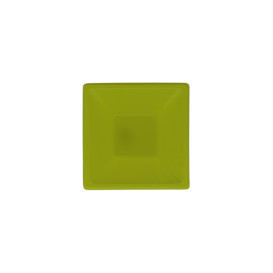 Bol en Plastique PS Carré Pistache 12x12cm (12 Utés)