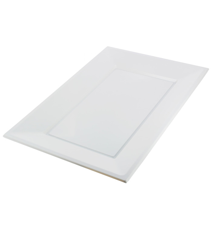 Plateau Plastique Blanc Rectang. 330x 225mm (25 Unités) Plateau Plastique Blanc Rectang. 330x 225mm (25 Unités)