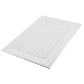 Plateau Plastique Blanc Rectang. 330x 225mm (750 Unités)