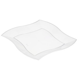 Assiette Plastique Plate Ondulée Blanche 230mm (750 Utés)