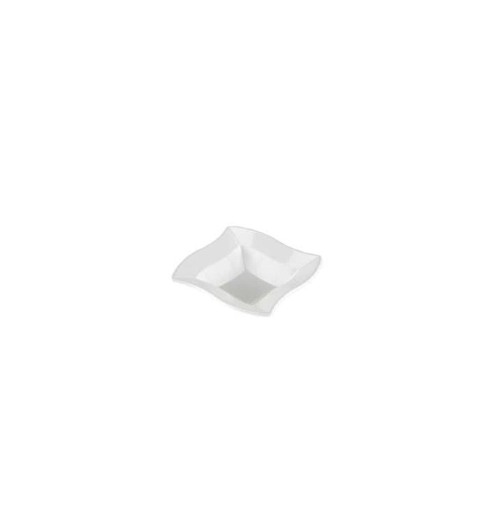 Bol en Plastique PS Carré Ondulé Blanc 18x18cm (100 Utés) Bol en Plastique PS Carré Ondulé Blanc 18x18cm (100 Utés)