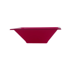 Bol en Plastique PS Carré Fuchsia 12x12cm (12 Utés)