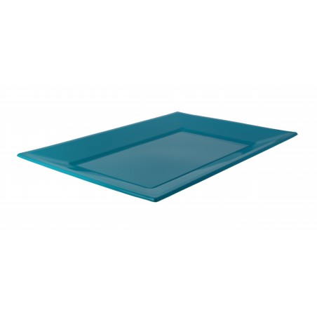Plateau Plastique Turquoise Rectang. 330x225mm (25 Utés)